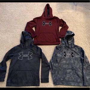 Lof of 3 Under Armour Boys Youth Large Sweatshirts
